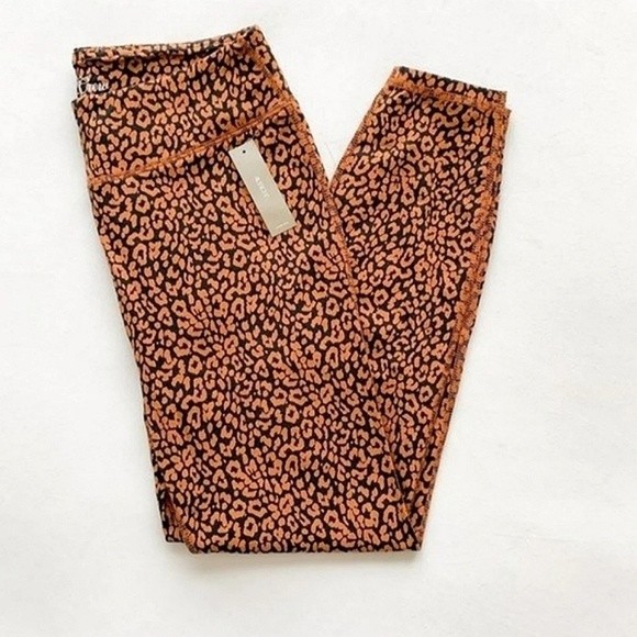 NWT J. Crew High-Rise Weekend Leopard Print Leggings - Picture 5 of 12